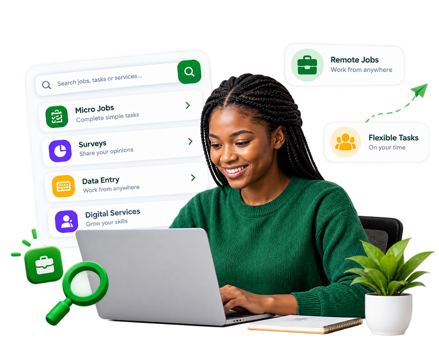 A Micro Jobs Africa member